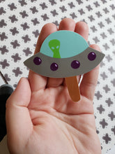 UFO Alien Popsicle Vinyl Sticker