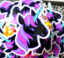 Goth Unicorn Vinyl Sticker