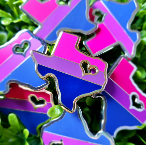 Bi Texas Pride Enamel Pin