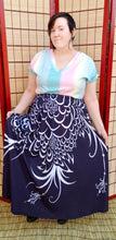 COLLAB: Vetiverfox Black & White Peacock Maxi Skirt with Pockets
