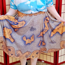 Here There Be Dragons! Midi Skirt With Pockets