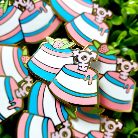 Trans Flans - Pastry Pride Enamel Pin