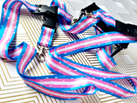Trans Sparkle Pride Lanyard