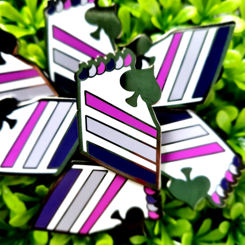 Ace of Cakes Asexual Pride Enamel Pin