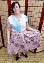 Floral Reptiles Midi Skirt With Pockets