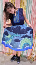 Sea Serpent Midi Skirt with Pockets