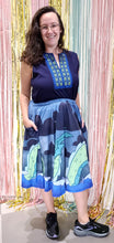 Sea Serpent Midi Skirt with Pockets