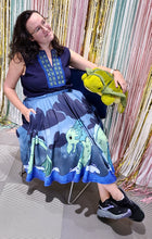 Sea Serpent Midi Skirt with Pockets