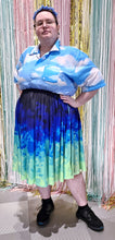 Pixel Tides Midi Skirt With Pockets
