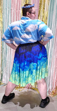 Pixel Tides Midi Skirt With Pockets