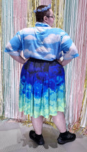 Pixel Tides Midi Skirt With Pockets