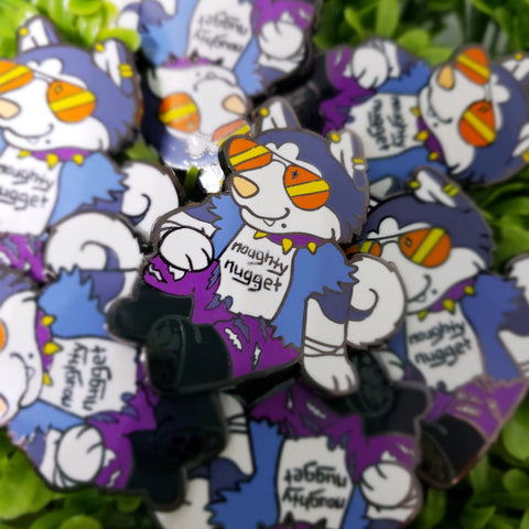 Naughty Nugget Punk Animal Enamel Pin