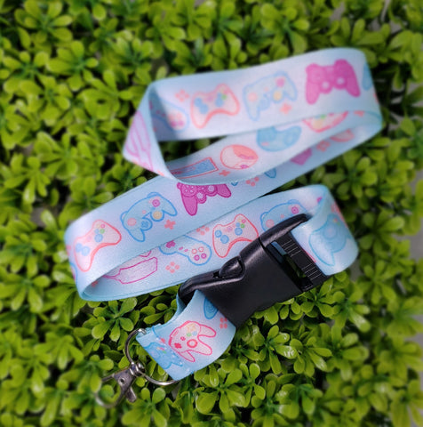 Pastel Game Controller Lanyard