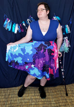 Pixel Nebula Midi Skirt With Pockets