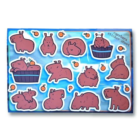 Capybara Sticker Sheet