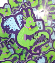 Sci-fi Reader Dragon Vinyl Sticker
