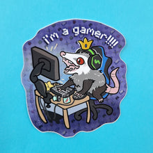i'm a gamer!!!! opossum Vinyl Sticker