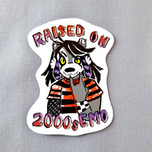 Raised on 2000s Emo Badger Vinyl Sticker