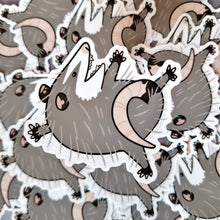 Opossum Sploot Vinyl Sticker
