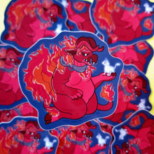 Bull Dragon Holding Unicorn Vinyl Sticker