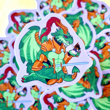 Knight Dragon Holding Princess Vinyl Sticker