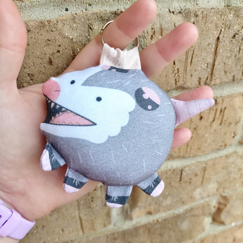Opossum Plush Squishy Keychain
