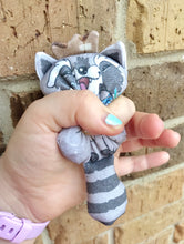 Trash Royalty Raccoon Plush Squishy Keychain