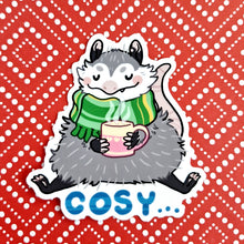 Cozy Scarf Opossum Vinyl Sticker