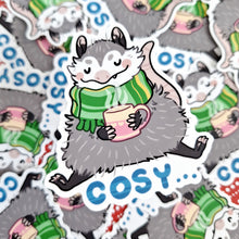 Cozy Scarf Opossum Vinyl Sticker