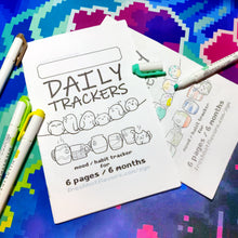 Daily Habit Trackers Zine - Small Coloring Book