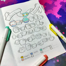 Daily Habit Trackers Zine - Small Coloring Book
