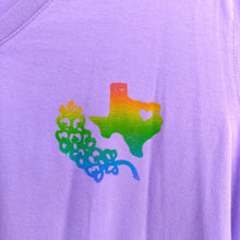 Rainbow Texas & Blubonnet Upcycle - Short-sleeve T-shirt Purple
