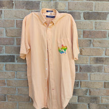 Rainbow Texas & Blubonnet Upcycle - Short-sleeve Button-up Light Orange