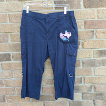 Trans Texas & Blubonnet Upcycle - Capri Pants Navy