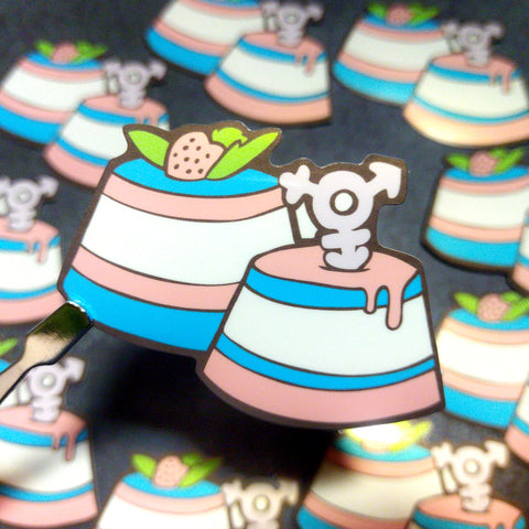 Pastry Pride - Trans Flans Sticker