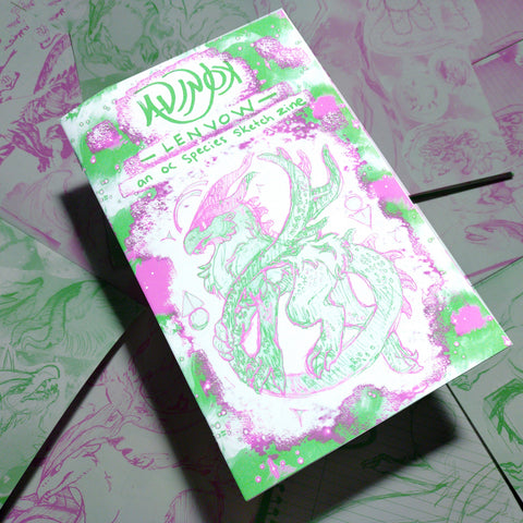 Lenvow - an oc species sketch zine