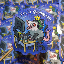 i'm a gamer!!!! opossum Vinyl Sticker
