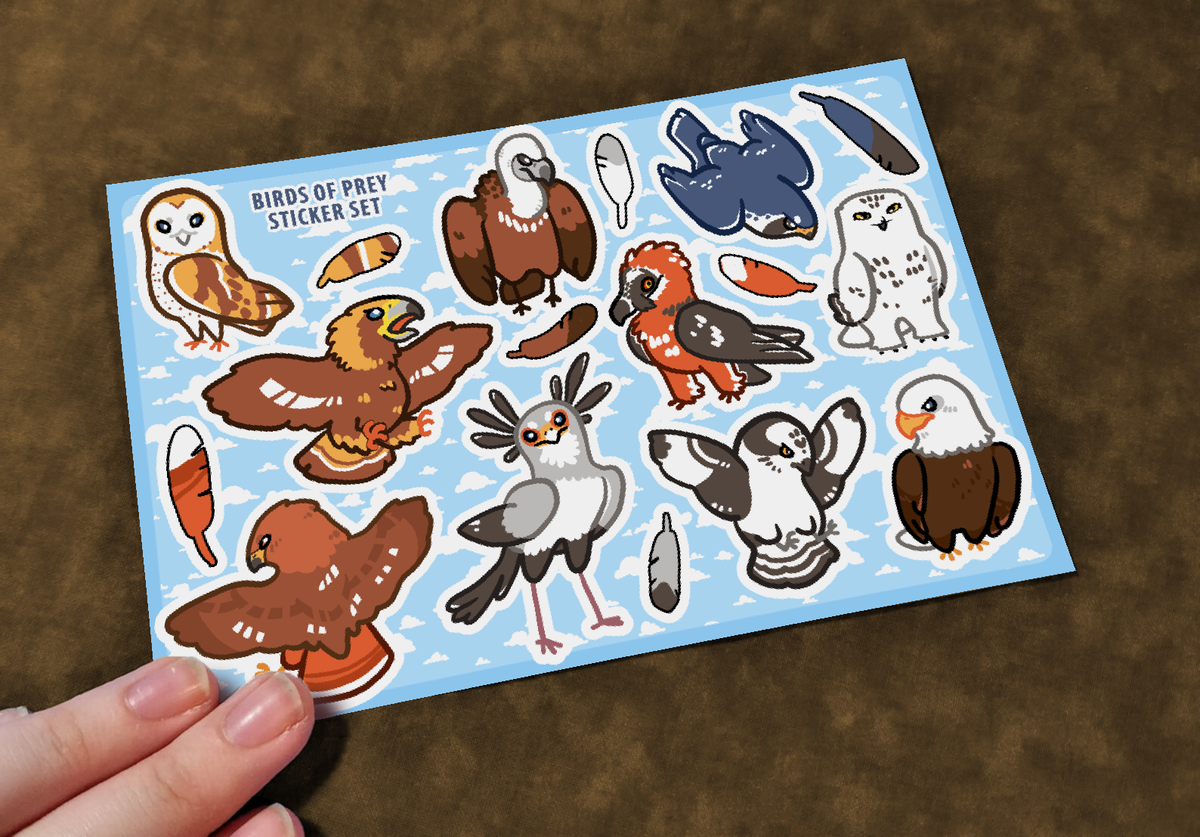 Birbs of Prey Sticker Sheet – Fresh Hot Flavors