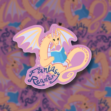 Fantasy Reader Dragon Vinyl Sticker