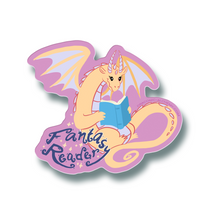 Fantasy Reader Dragon Vinyl Sticker