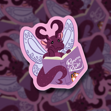 Romance Reader Dragon Vinyl Sticker
