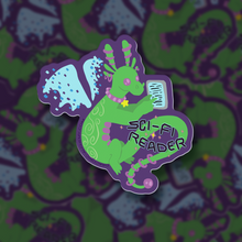Sci-fi Reader Dragon Vinyl Sticker