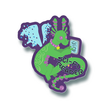 Sci-fi Reader Dragon Vinyl Sticker