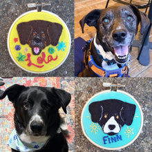 Embroidery Hoop Art of YOUR PET! Custom Handmade Felt Pet Portrait