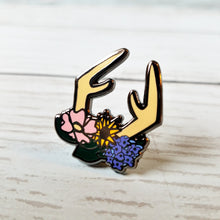 Antler Flower Crown Enamel Pin