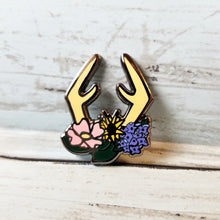 Antler Flower Crown Enamel Pin