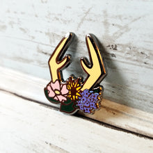 Antler Flower Crown Enamel Pin
