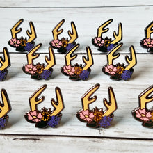 Antler Flower Crown Enamel Pin