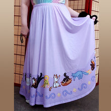 Kitty Cats Maxi Skirt with Pockets