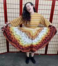 Dinosaur Fossils Midi Skirt With Pockets